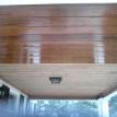 wood ceiling we sealed. we are half done in this photo